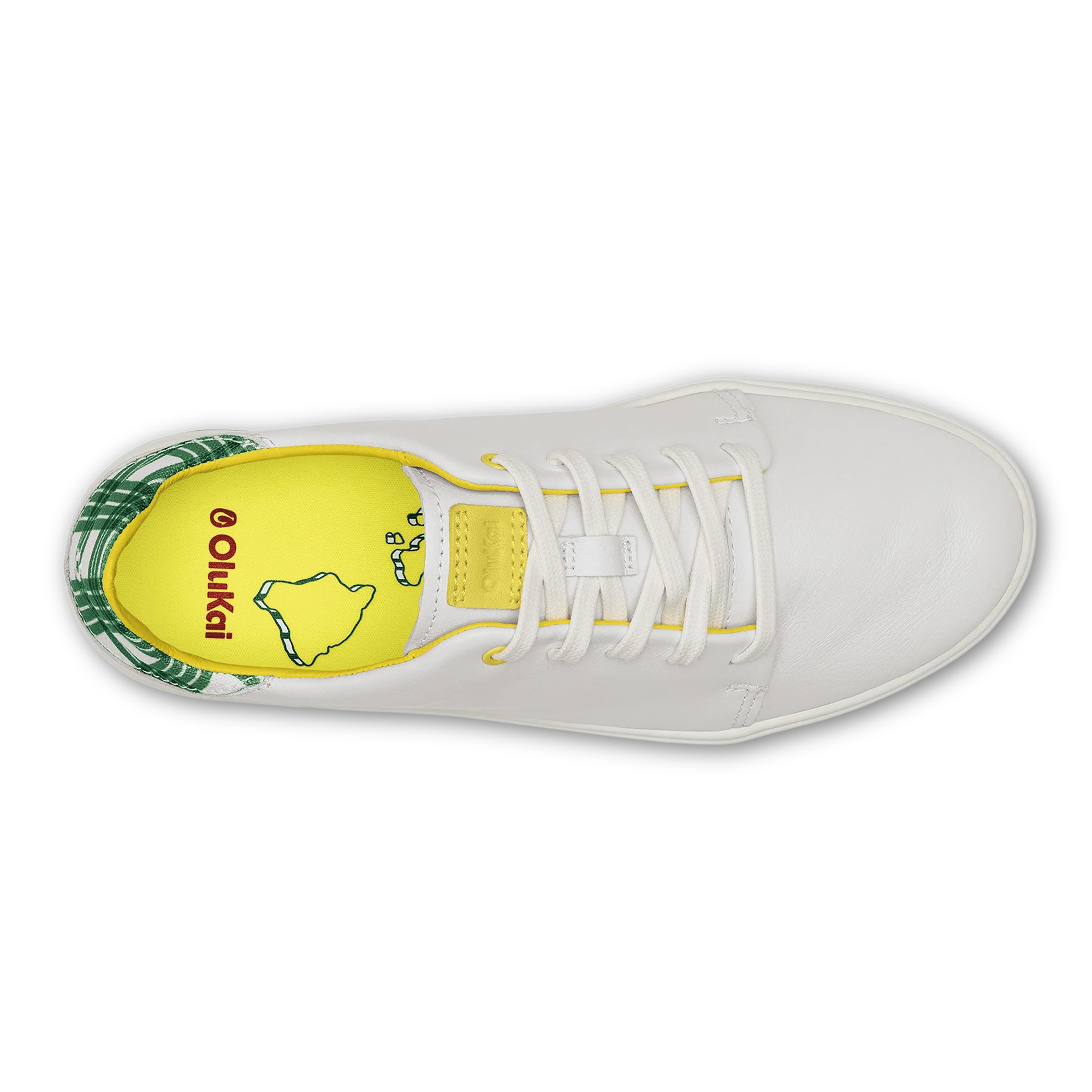 Wailea - Bright White / Medium Green